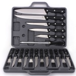 18 Pc Steak Knife/fork Set in Heavy Duty Carry Case Stainless Steel