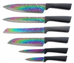 Hand-hammerd Titanium Kitchen Knife Set