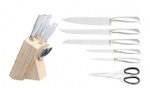 7-Piece Hollow Knife Set With Wooden Block
