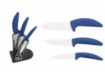4-Piece Ceramic Kitchen Knife Set With Acrylic Knife Block