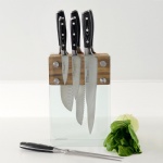 Knife Set 7 Piece with Glass Block