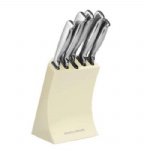 5-Piece Accents Knife Block Set, Cream