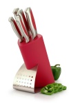 5 Piece Red Knife Block Set