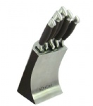 6 Piece Stainless Steel Knife Block Set