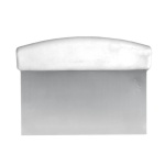 6 by 4-Inch Dough Scraper, Plastic Handle