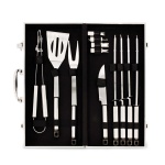 13-piece Stainless Steel BBQ Set, Aluminum Case