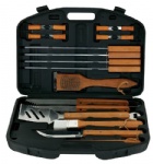 18-Piece Stainless-Steel Barbecue Set with Storage Case