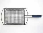 Non-Stick Shaker Basket for Grilling with Rosewood Handle