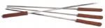 Stainless-Steel Skewers with Rosewood Handles, Set of 4